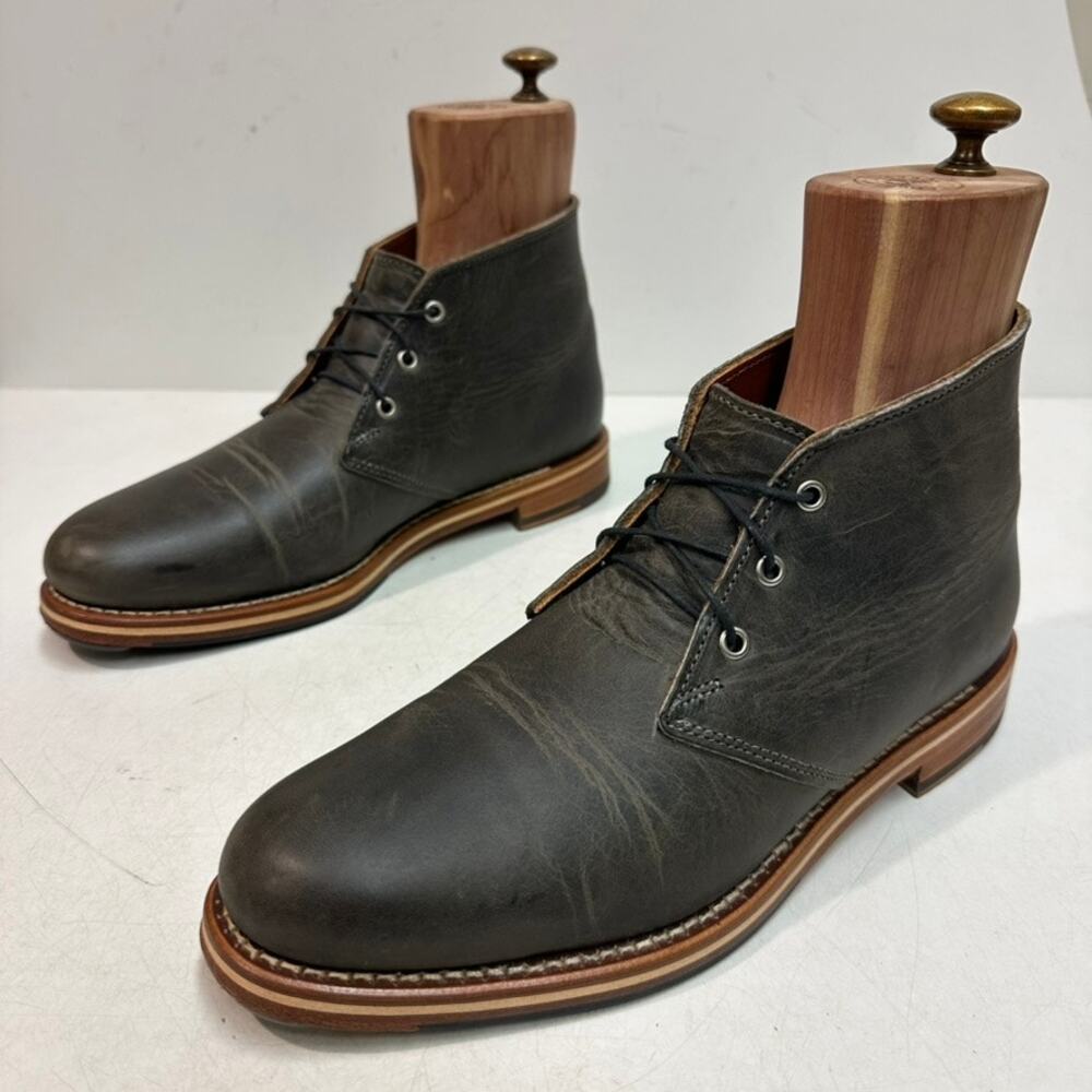 NEW HEELS Rancourt & Co. x Helm Hynes Chukka Boot Gray Olive Green USA 7.5 D - Picture 6 of 13